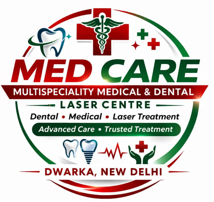 MED CARE MULTISPECIALITY Dental Implants, Root Canal, Laser Dental Treatment & Smile Design.📍 Dwarka, New Delhi🕘 9 AM – 9 PM Daily📞 Contact: 9990303398 / 011-45523255